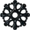 Ekena Millwork Angel Ceiling Medallion (Fits Canopies up to 4 3/8"), 20 7/8"OD x 3 5/8"ID x 1"P, Night Shade CM20ANNSF - alternate 1